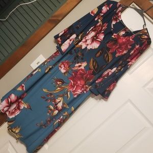 Ombre Dress flared sleeves